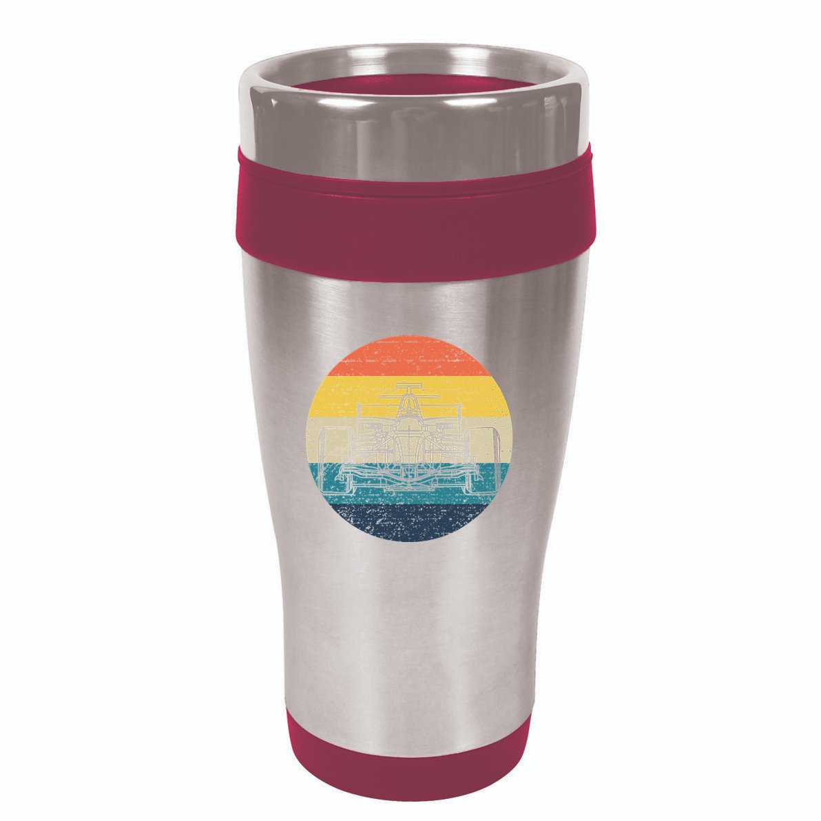 Formula Racecar Schematic Retro Formula Racecar Driver 16oz Travel Tumbler