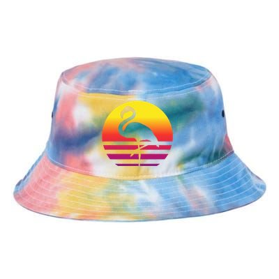 Flamingo Retro Style Vintage Tie Dye Newport Bucket Hat