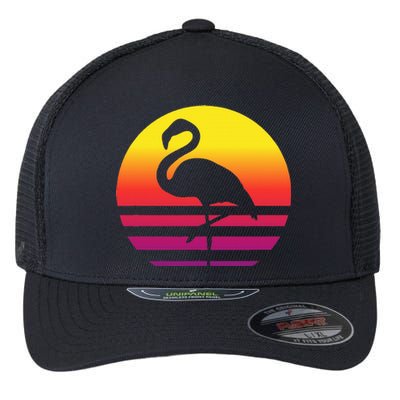 Flamingo Retro Style Vintage Flexfit Unipanel Trucker Cap