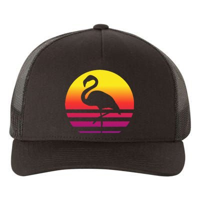 Flamingo Retro Style Vintage Yupoong Adult 5-Panel Trucker Hat