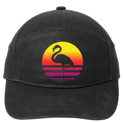 Flamingo Retro Style Vintage 7-Panel Snapback Hat