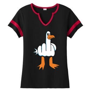 Funny Rude Seagull Ladies Halftime Notch Neck Tee