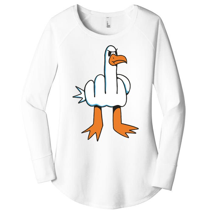 Funny Rude Seagull Women's Perfect Tri Tunic Long Sleeve Shirt