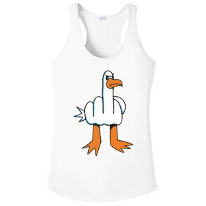 Funny Rude Seagull Ladies PosiCharge Competitor Racerback Tank