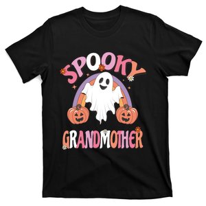 Family Retro Spook Grandmother Groovy Retro Halloween Ghost Costume Gift T-Shirt