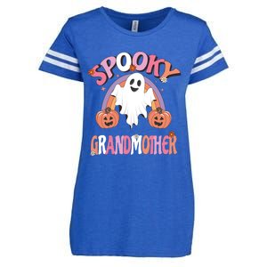 Family Retro Spook Grandmother Groovy Retro Halloween Ghost Costume Gift Enza Ladies Jersey Football T-Shirt