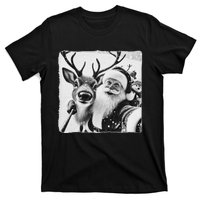 Funny Reindeer Selfie Christmas Santa Claus Xmas Cute Santa T-Shirt