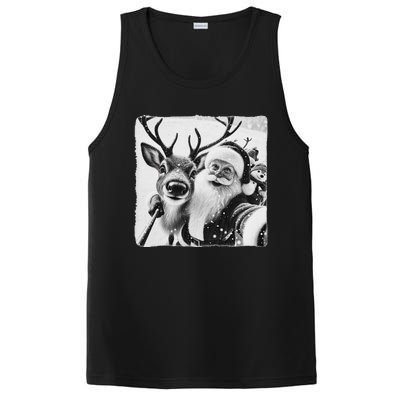 Funny Reindeer Selfie Christmas Santa Claus Xmas Cute Santa PosiCharge Competitor Tank