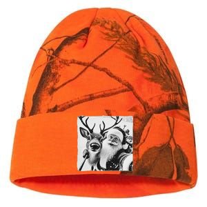 Funny Reindeer Selfie Christmas Santa Claus Xmas Cute Santa Kati Licensed 12" Camo Beanie