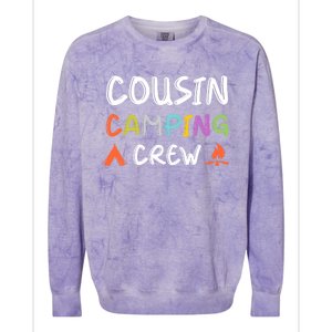 Family Reunion Summer Camp Vacation Cousin Camping Crew Gift Colorblast Crewneck Sweatshirt