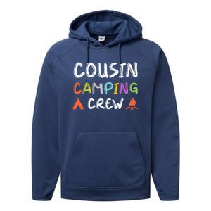 Family Reunion Summer Camp Vacation Cousin Camping Crew Gift Performance Fleece Hoodie