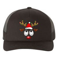 Festive Reindeer Santa Hat with Christmas Lights Yupoong Adult 5-Panel Trucker Hat