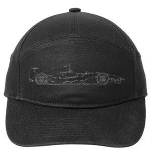 Formula Racecar Schematic Race Car Driver Formula Racing 7-Panel Snapback Hat