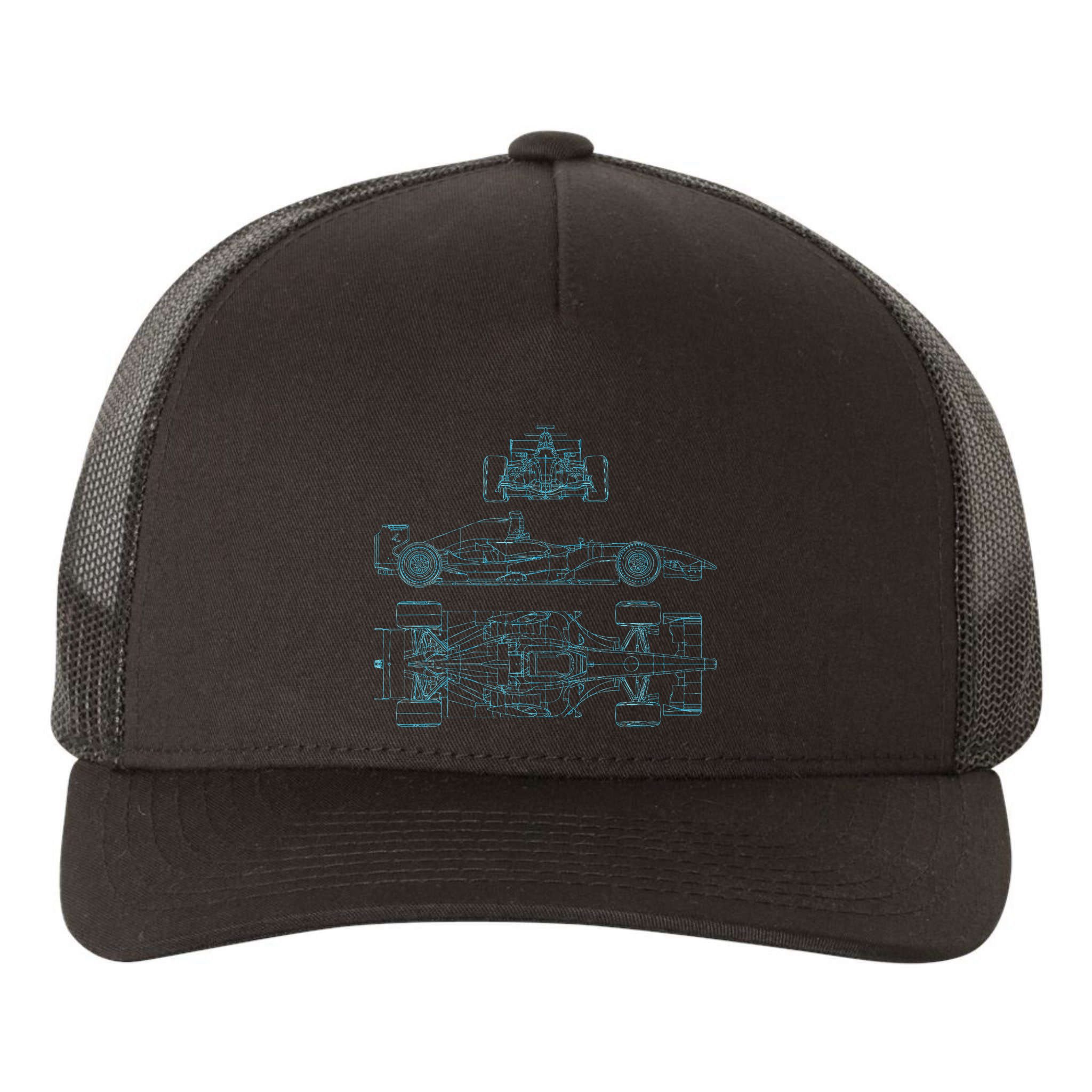 Formula Racecar Schematic Racing Formula Racecar Driver Yupoong Adult 5-Panel Trucker Hat