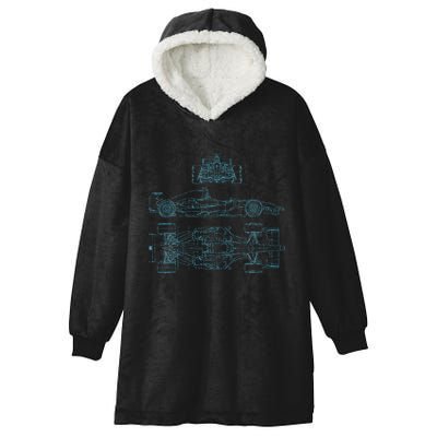 Formula Racecar Schematic Racing Formula Racecar Driver Hooded Wearable Blanket