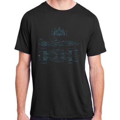 Formula Racecar Schematic Racing Formula Racecar Driver Adult ChromaSoft Performance T-Shirt