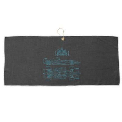 Formula Racecar Schematic Racing Formula Racecar Driver Large Microfiber Waffle Golf Towel