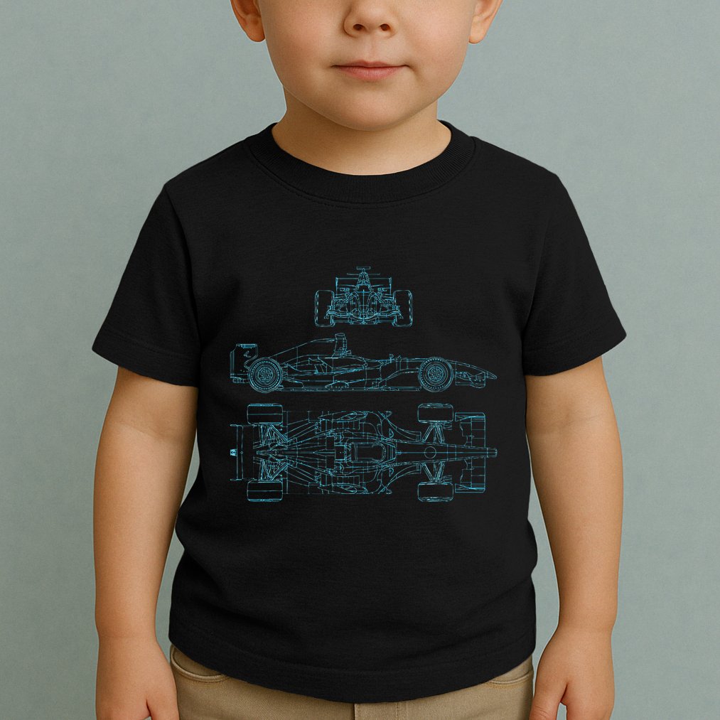Formula Racecar Schematic Racing Formula Racecar Driver Toddler T-Shirt