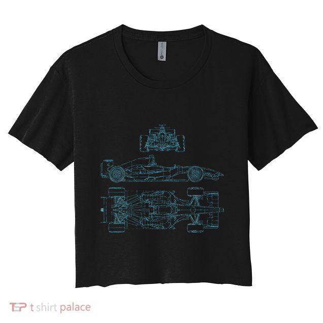Formula Racecar Schematic Racing Formula Racecar Driver Crop Top
