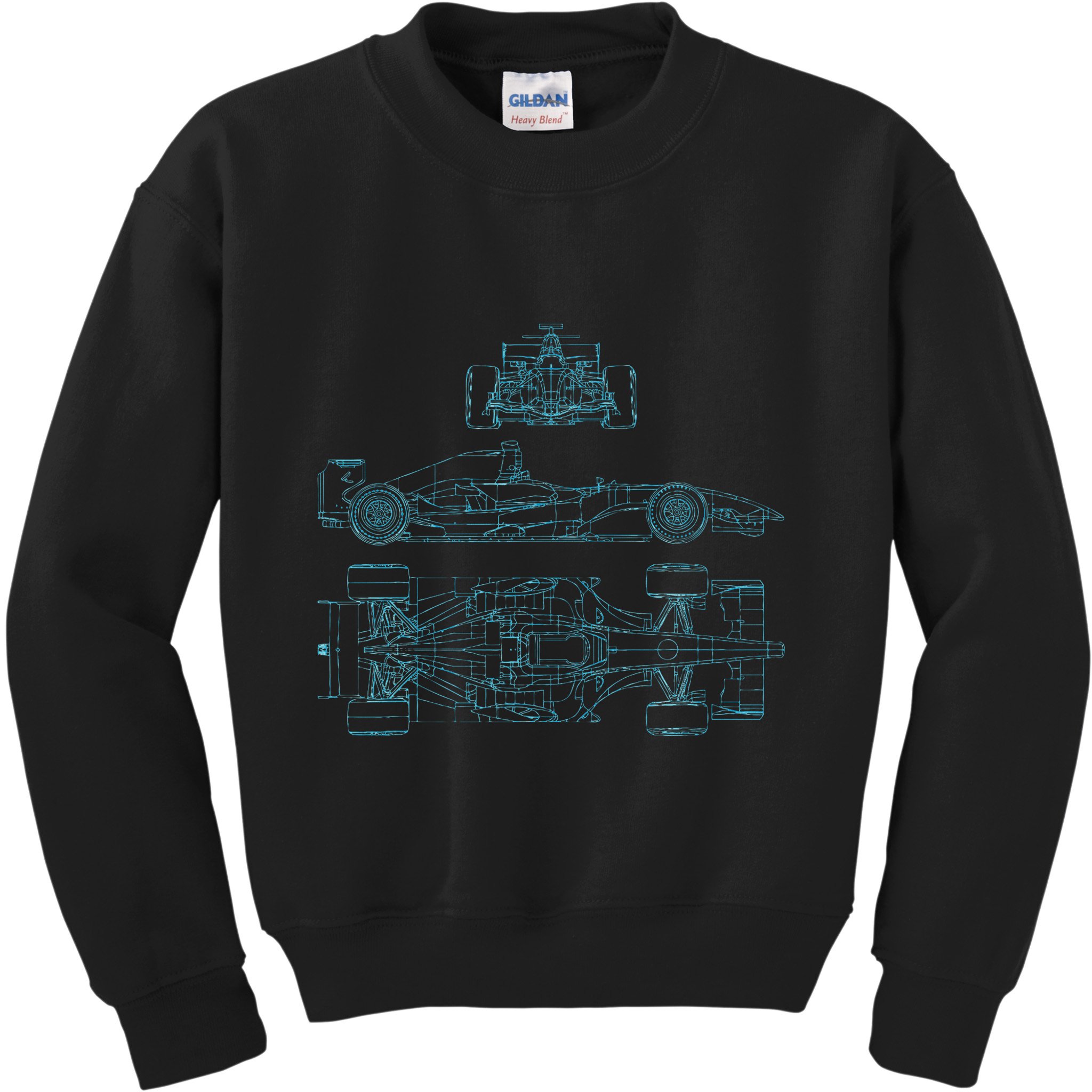Formula Racecar Schematic Racing Formula Racecar Driver Kids Sweatshirt