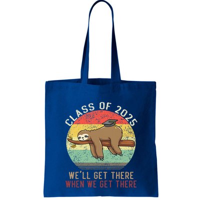 Funny Retro Senior Class Of 2025 Sloth Cap Graduation Gifts Bag