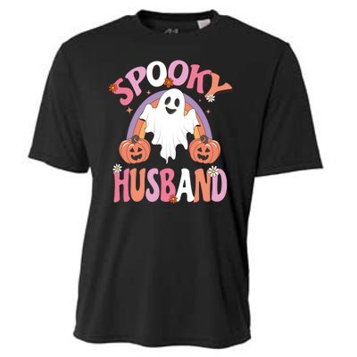 Family Retro Spook Husband Groovy Retro Halloween Ghost Costume Gift Cooling Performance Crew T-Shirt