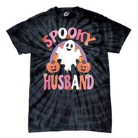 Family Retro Spook Husband Groovy Retro Halloween Ghost Costume Gift Tie-Dye T-Shirt