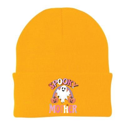 Family Retro Spook Mother Groovy Retro Halloween Ghost Costume Gift Knit Cap Winter Beanie