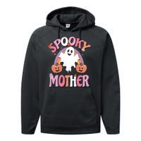 Family Retro Spook Mother Groovy Retro Halloween Ghost Costume Gift Performance Fleece Hoodie