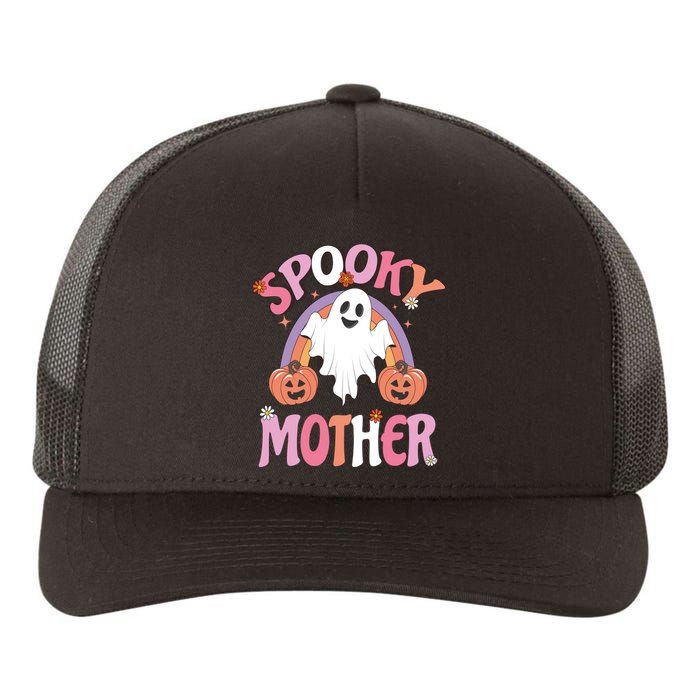 Family Retro Spook Mother Groovy Retro Halloween Ghost Costume Gift Yupoong Adult 5-Panel Trucker Hat