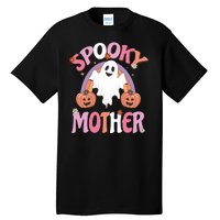 Family Retro Spook Mother Groovy Retro Halloween Ghost Costume Gift Tall T-Shirt