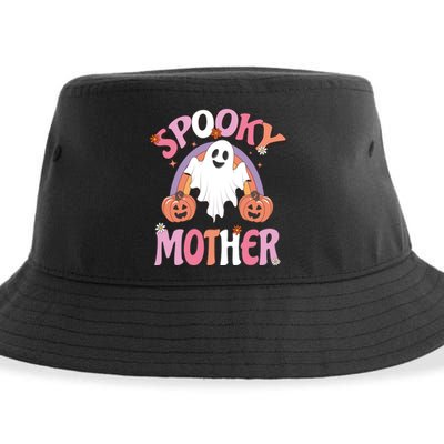 Family Retro Spook Mother Groovy Retro Halloween Ghost Costume Gift Sustainable Bucket Hat