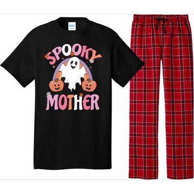 Family Retro Spook Mother Groovy Retro Halloween Ghost Costume Gift Pajama Set