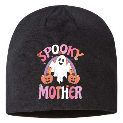 Family Retro Spook Mother Groovy Retro Halloween Ghost Costume Gift Sustainable Beanie