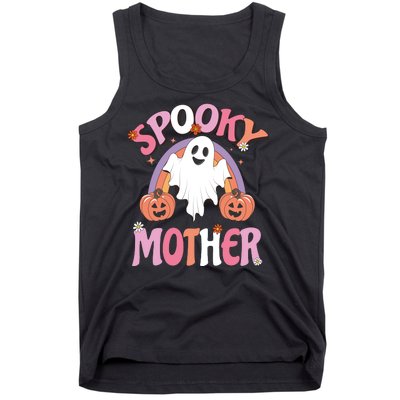 Family Retro Spook Mother Groovy Retro Halloween Ghost Costume Gift Tank Top