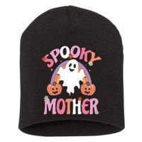 Family Retro Spook Mother Groovy Retro Halloween Ghost Costume Gift Short Acrylic Beanie