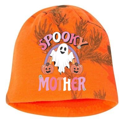 Family Retro Spook Mother Groovy Retro Halloween Ghost Costume Gift Kati - Camo Knit Beanie