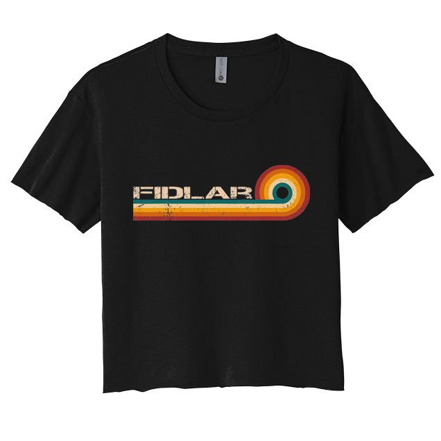 Fidlar Retro Stripes Musician Vintage Crop Top