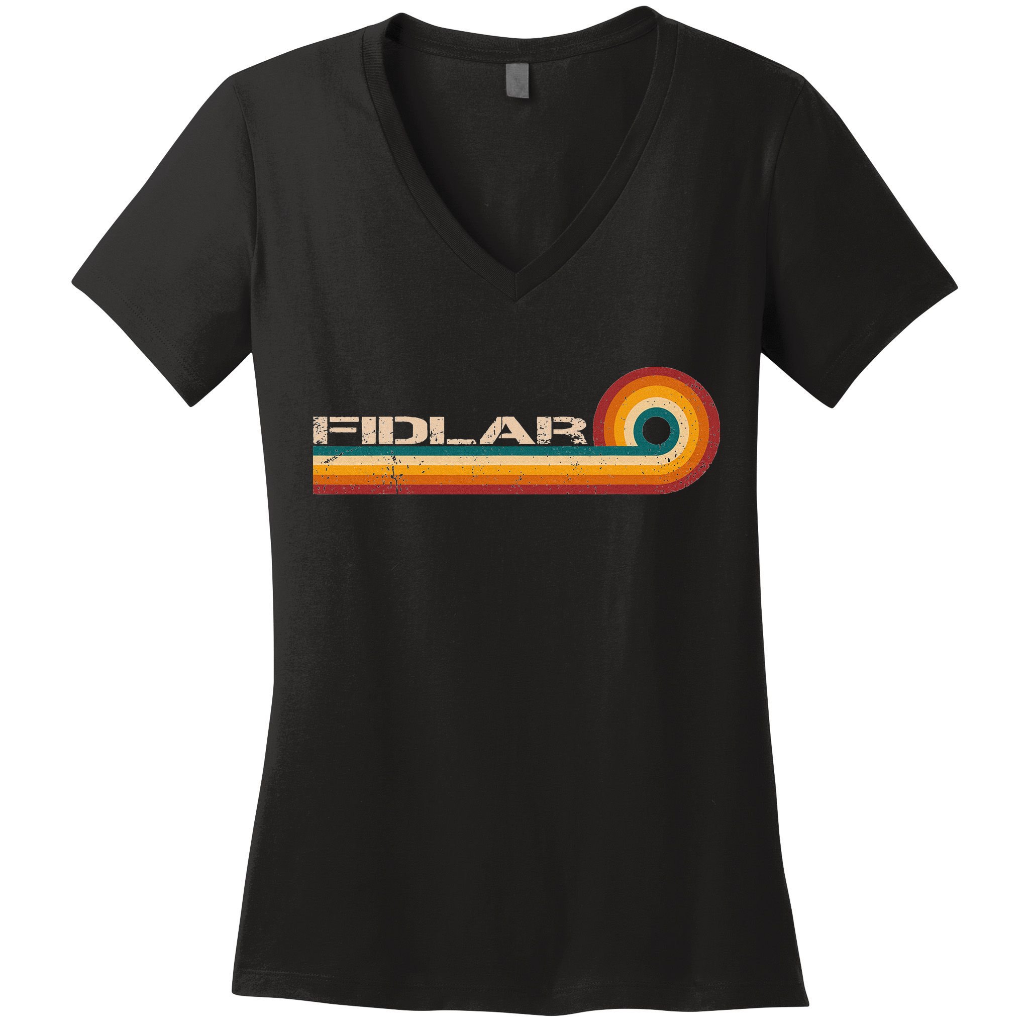 Fidlar Retro Stripes Musician Vintage Women's V-Neck T-Shirt