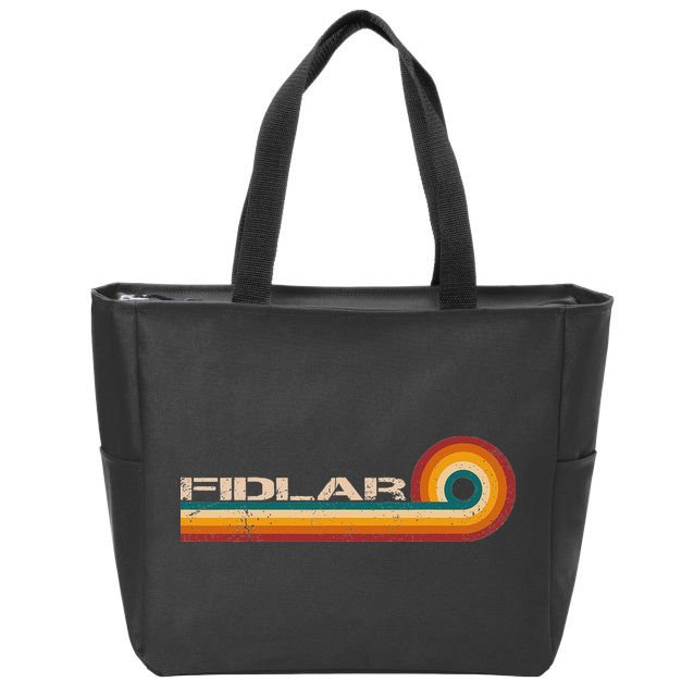 Fidlar Retro Stripes Musician Vintage Zip Tote Bag