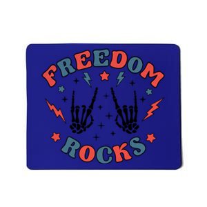 Freedom Rocks Skeleton July 4th America Flag Patriot Usa Meaningful Gift Mousepad