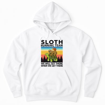 Funny Running Sloth Running Team Sloth Hoodie