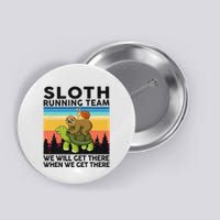 Funny Running Sloth Running Team Sloth Button