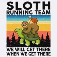 Funny Running Sloth Running Team Sloth Button