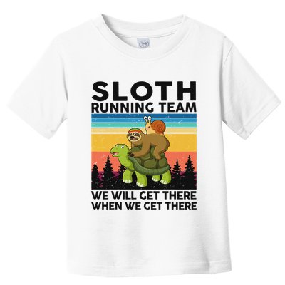 Funny Running Sloth Running Team Sloth Toddler T-Shirt