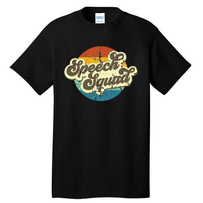 Funny Retro Speech Squad Student Teacher Team Tall T-Shirt