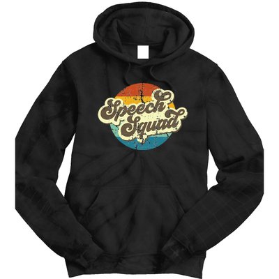 Funny Retro Speech Squad Student Teacher Team Tie Dye Hoodie