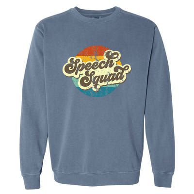 Funny Retro Speech Squad Student Teacher Team Garment-Dyed Sweatshirt