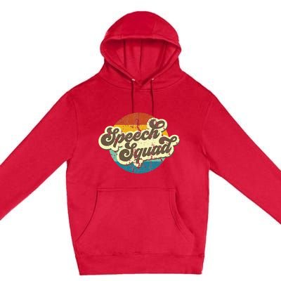 Funny Retro Speech Squad Student Teacher Team Premium Pullover Hoodie