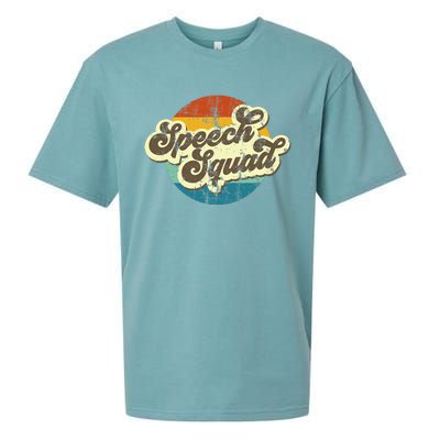 Funny Retro Speech Squad Student Teacher Team Sueded Cloud Jersey T-Shirt